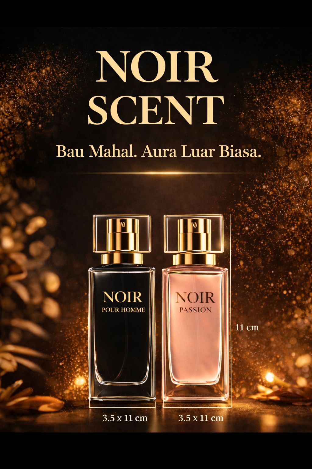 Noir scent, luxury in glass